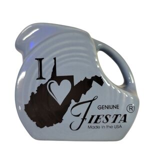 Fiesta Genuine Periwinkle Mini Pitcher Misspelled